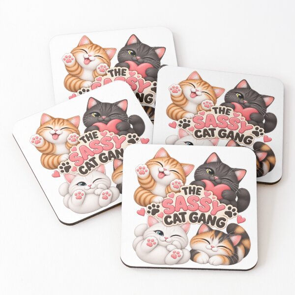 Item preview, The Sassy Cat Gang Cute Funny Cat designed and sold by an-items.