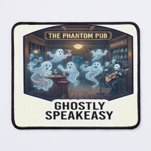 Item preview, The Phantom Pub Ghostly Speakeasy Funny Halloween Beer designed and sold by FABIOLA1970.