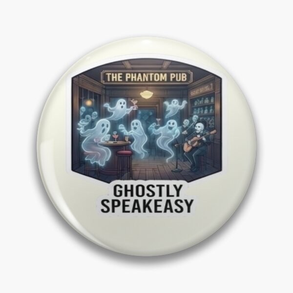 Item preview, The Phantom Pub Ghostly Speakeasy Funny Halloween Beer designed and sold by FABIOLA1970.