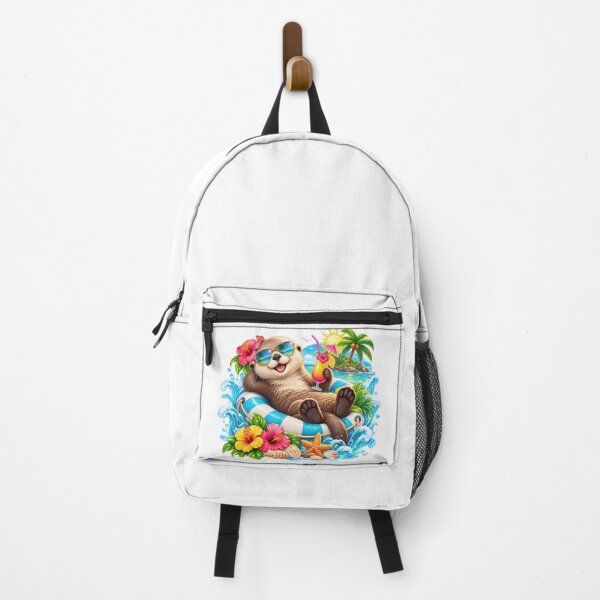 Item preview, Tropical Otter Beach Vacation Illustration designed and sold by jgvisualarts.