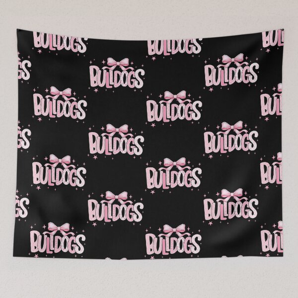 Item preview, Bulldogs Dog Lover Pink Coquette Bow Preppy Floral designed and sold by Eat-Apples.
