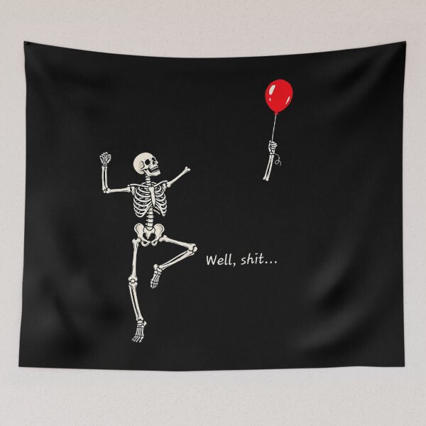 Item preview, Skeleton Lost Balloon Retro Funny Halloween Design designed and sold by cruddenstroud23.