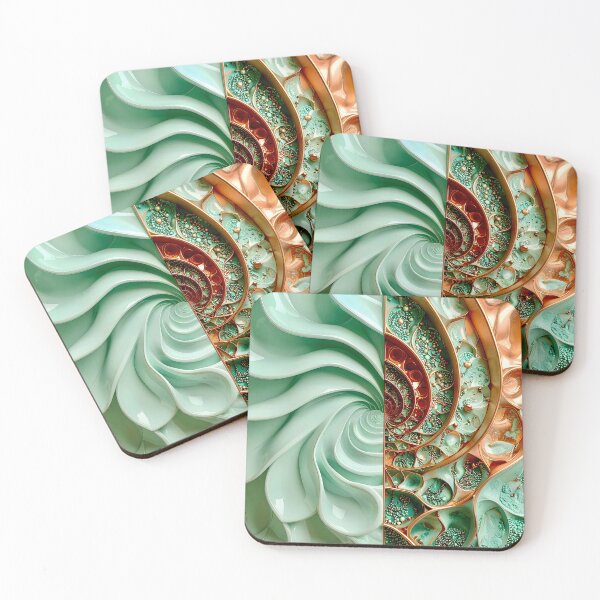 Item preview, Duality of Celadon Porcelain and Copper Filigree designed and sold by Vicky Brago-Mitchell®.