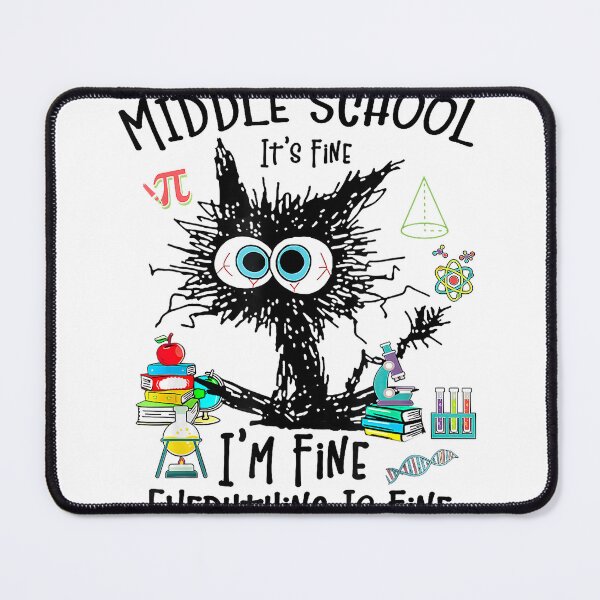 Item preview, Middle School Teacher Student Back To School Funny Cat Lover T-Shirt designed and sold by gidget-gadget.