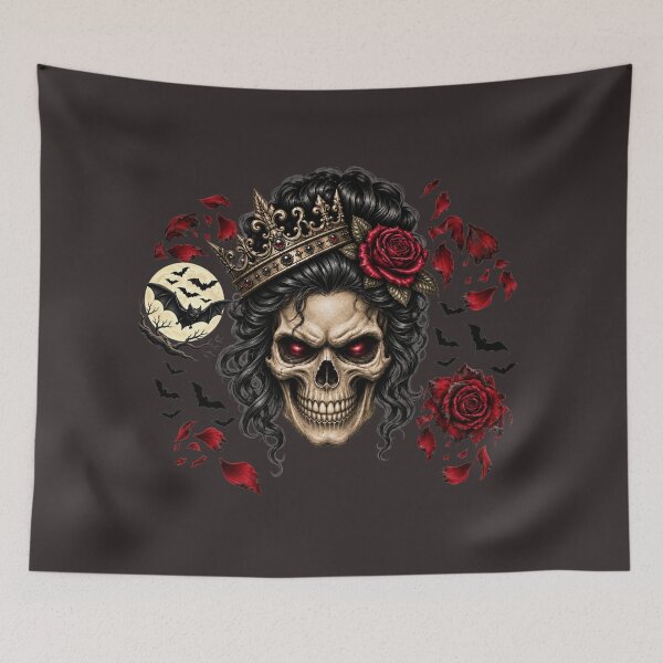 Item preview, Skull Queen, Roses & Bats designed and sold by Her2Harmony.