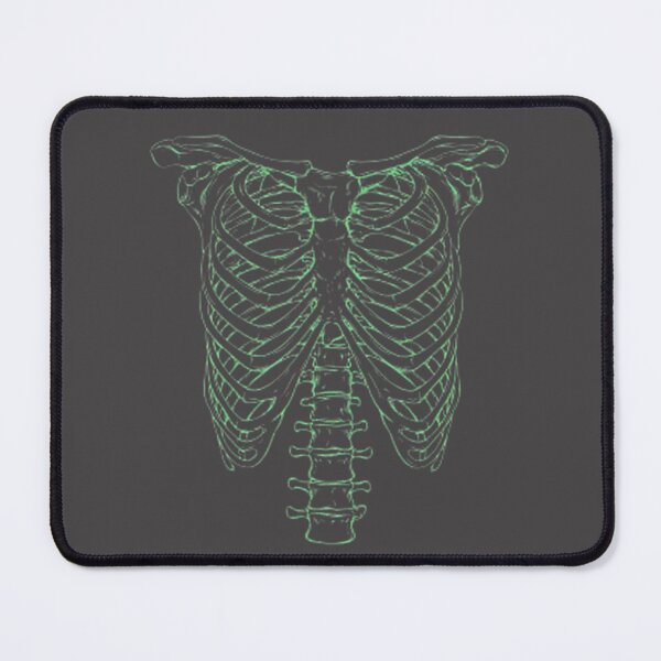 Item preview, Green Rib Cage Spine Skeleton Anatomy Art | Best Buy designed and sold by heckoffman.
