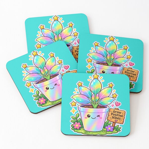 Item preview, Cute Rainbow Kawaii Plant designed and sold by Hari Arts.