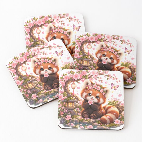 Item preview, Cherry Blossom Red Panda Illustration designed and sold by jgvisualarts.
