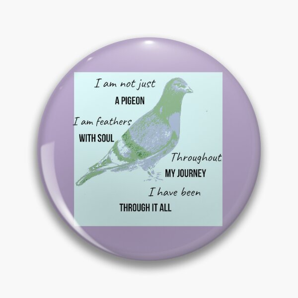 Item preview, Not Just A Pigeon Poem - Animal Advocacy and Rescue, Purple and Turquoise Color designed and sold by Julia N.