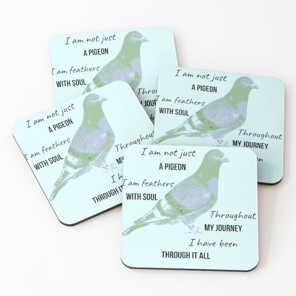 Item preview, Not Just A Pigeon Poem - Animal Advocacy and Rescue, Purple and Turquoise Color designed and sold by Julia N.