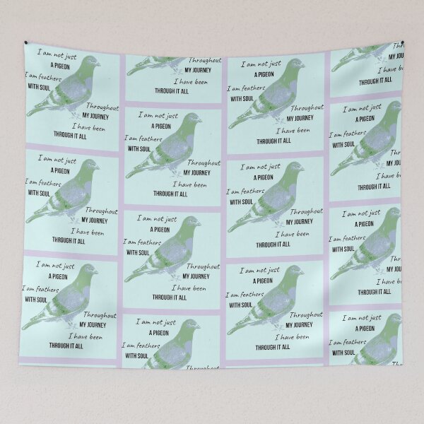 Item preview, Not Just A Pigeon Poem - Animal Advocacy and Rescue, Purple and Turquoise Color designed and sold by Julia N.