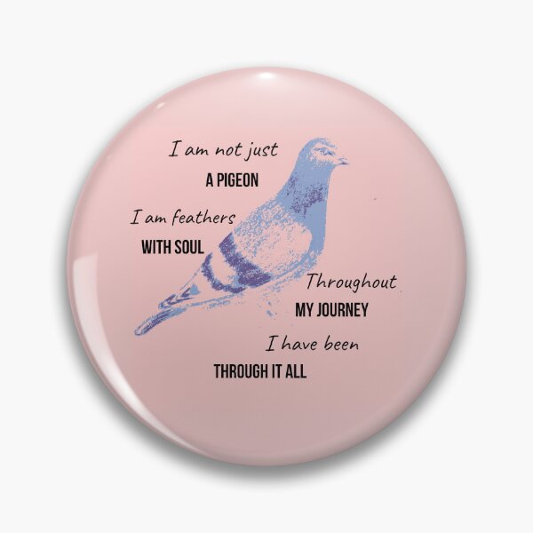 Item preview, Not Just A Pigeon Poem - Animal Advocacy and Rescue, Blue and Pink Color designed and sold by Julia N.