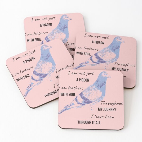 Item preview, Not Just A Pigeon Poem - Animal Advocacy and Rescue, Blue and Pink Color designed and sold by Julia N.