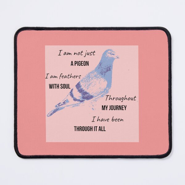 Item preview, Not Just A Pigeon Poem - Animal Advocacy and Rescue, Blue and Pink Color designed and sold by Julia N.
