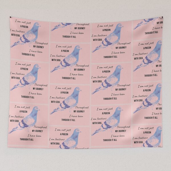 Item preview, Not Just A Pigeon Poem - Animal Advocacy and Rescue, Blue and Pink Color designed and sold by Julia N.