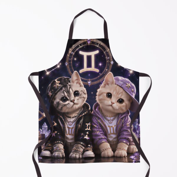 Item preview, Gemini Twins Cats Zodiac Hip Hop Streetwear designed and sold by Soluna Studio.