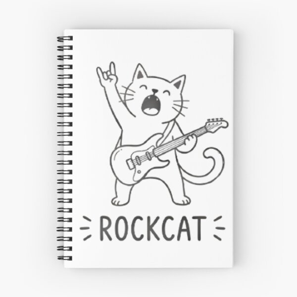Item preview, Rock Cat Playing Electric Guitar designed and sold by Linework Studio.