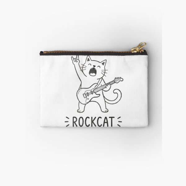 Item preview, Rock Cat Playing Electric Guitar designed and sold by Linework Studio.