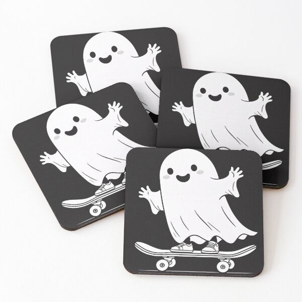 Item preview, Cute Skating Ghost on Skateboard Halloween designed and sold by mimikaka.
