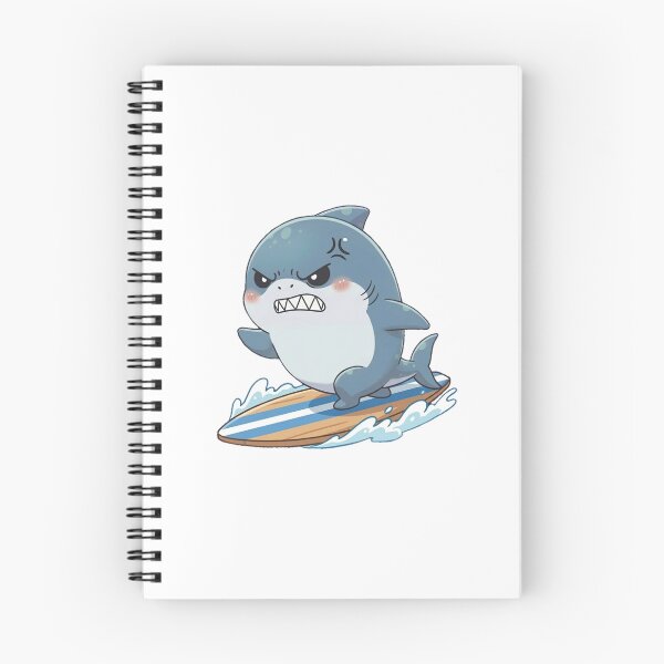 Item preview, Angry Chibi Surfing Shark designed and sold by Nature's Chibis.