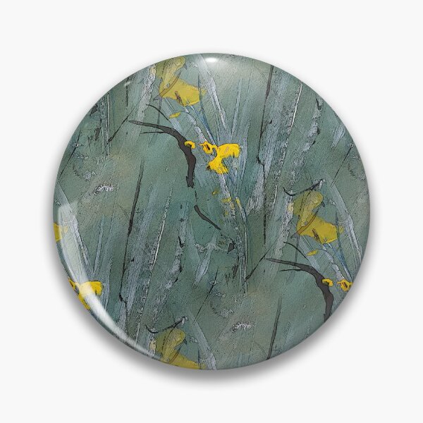 Item preview, Floral and Foliage Abstract in Green and Yellow designed and sold by Artistestella.