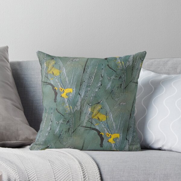 Item preview, Floral and Foliage Abstract in Green and Yellow designed and sold by Artistestella.
