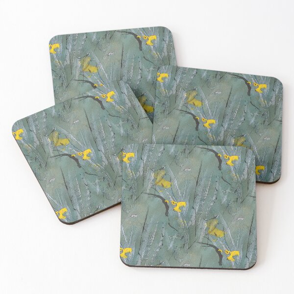 Item preview, Floral and Foliage Abstract in Green and Yellow designed and sold by Artistestella.