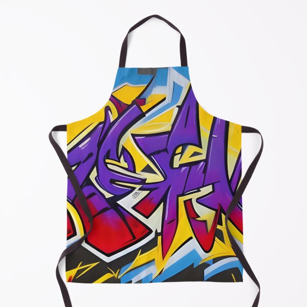 Item preview, Violet & Crimson Wildstyle - Canary Yellow Street Art Mural | 033 designed and sold by City Graffix Design Co..