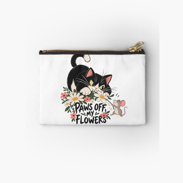 Item preview, Paws Off My Flowers – Playful Cat and Mouse Garden Art designed and sold by zzz888.