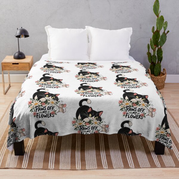 Item preview, Paws Off My Flowers – Playful Cat and Mouse Garden Art designed and sold by zzz888.