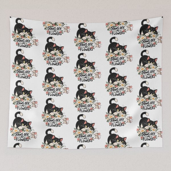 Item preview, Paws Off My Flowers – Playful Cat and Mouse Garden Art designed and sold by zzz888.