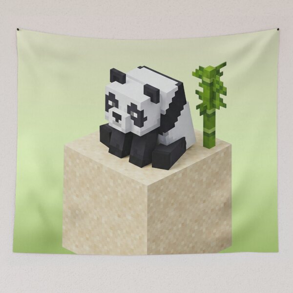 Item preview, Minecraft Panda Block Buddy (Green) designed and sold by LyssasMindArt.