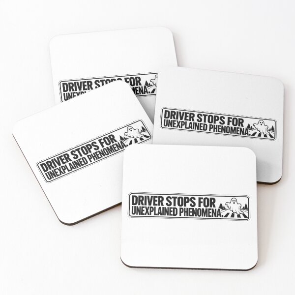 Item preview, BUMPS IN THE ROAD COLLECTION - ⭐ HALLOWEEN EDITION ⭐ - DRIVER STOPS FOR UNEXPLAINED PHENOMENA. - GHOST ROAD CROSSING designed and sold by WheelieGdArt.