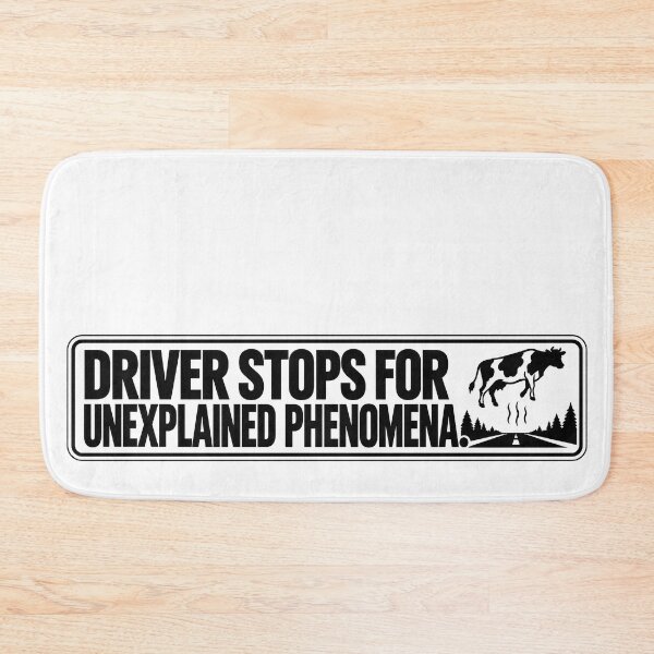 Item preview, BUMPS IN THE ROAD COLLECTION - ⭐ HALLOWEEN EDITION ⭐ - DRIVER STOPS FOR UNEXPLAINED PHENOMENA. - ALIEN COW ABDUCTION designed and sold by WheelieGdArt.
