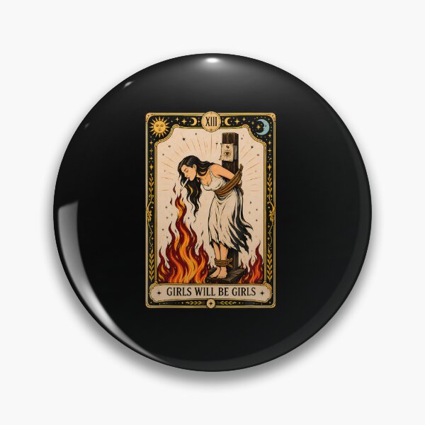Item preview, Girl Will Be Girls Burn Witches Cigarette Lover Tarot Card designed and sold by Eat-Apples.