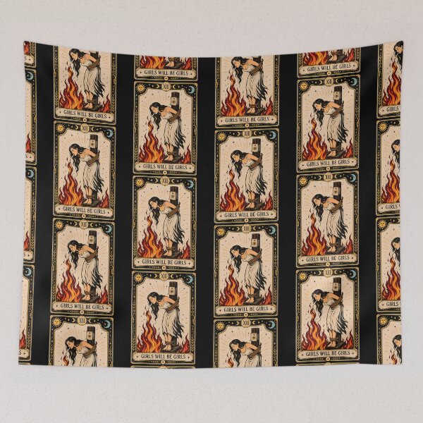 Item preview, Girl Will Be Girls Burn Witches Cigarette Lover Tarot Card designed and sold by Eat-Apples.