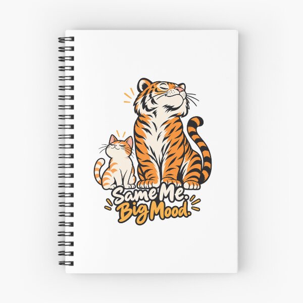 Item preview, Same Me Big Mood – Cute Cat and Tiger Confidence designed and sold by zzz888.