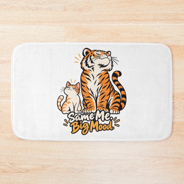 Item preview, Same Me Big Mood – Cute Cat and Tiger Confidence designed and sold by zzz888.