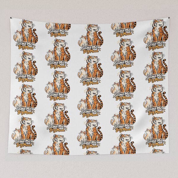 Item preview, Same Me Big Mood – Cute Cat and Tiger Confidence designed and sold by zzz888.