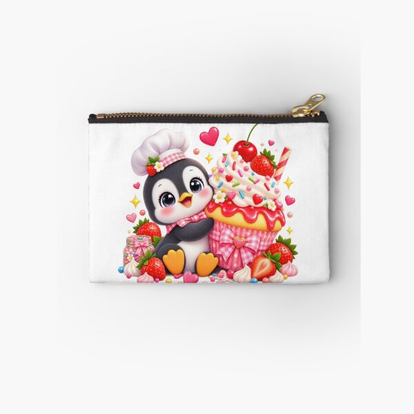 Item preview, Cute Baker Penguin Strawberry Cupcake designed and sold by jgvisualarts.