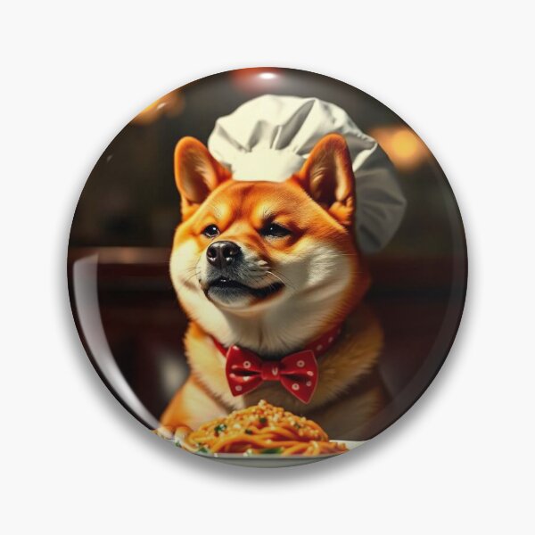 Item preview, This Dog Is Me Shiba Inu Chef Eating Pasta T-Shirt - Funny Foodie Dog Gift designed and sold by Fenomena Designs.
