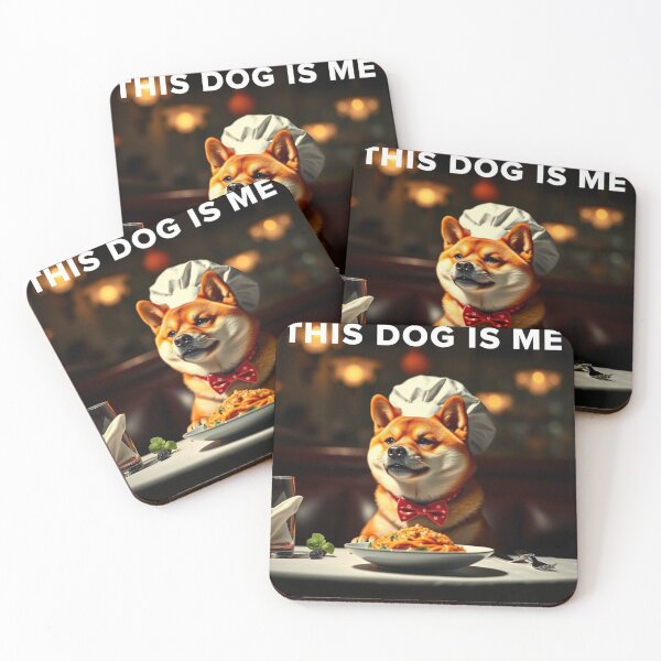 Item preview, This Dog Is Me Shiba Inu Chef Eating Pasta T-Shirt - Funny Foodie Dog Gift designed and sold by Fenomena Designs.