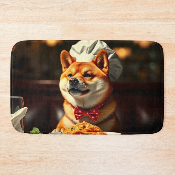 Item preview, This Dog Is Me Shiba Inu Chef Eating Pasta T-Shirt - Funny Foodie Dog Gift designed and sold by Fenomena Designs.