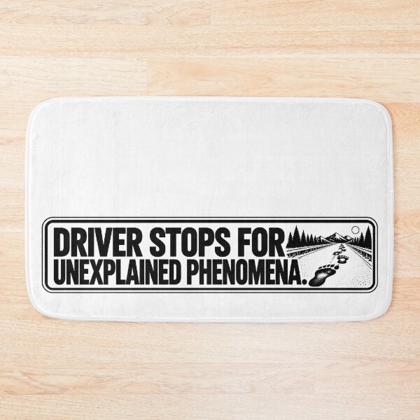 Item preview, BUMPS IN THE ROAD COLLECTION - ⭐ HALLOWEEN EDITION ⭐ - DRIVER STOPS FOR UNEXPLAINED PHENOMENA. - Monster footprints designed and sold by WheelieGdArt.