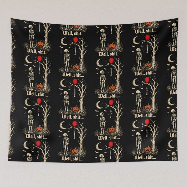 Item preview, Skeleton Lost Balloon Well Shit Funny Saying Quote Men Women designed and sold by Eat-Apples.