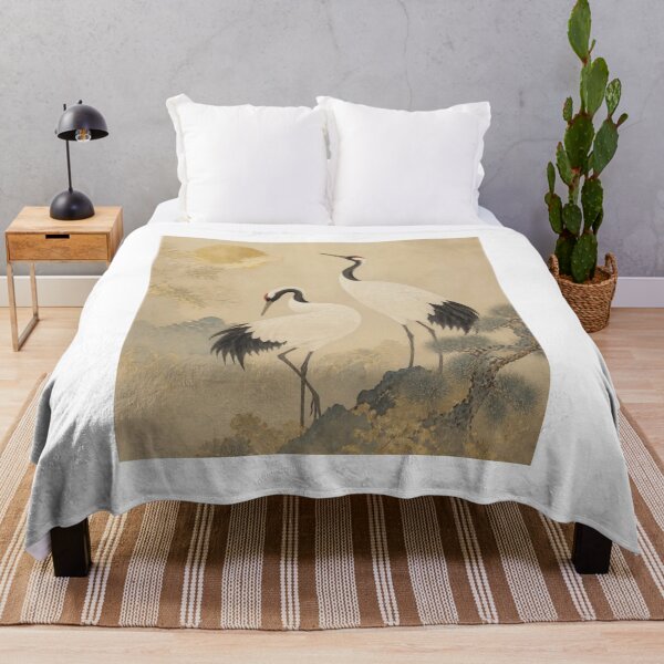 Item preview, Japanese art style Crane painting designed and sold by Artnovalty.redbubble.com.