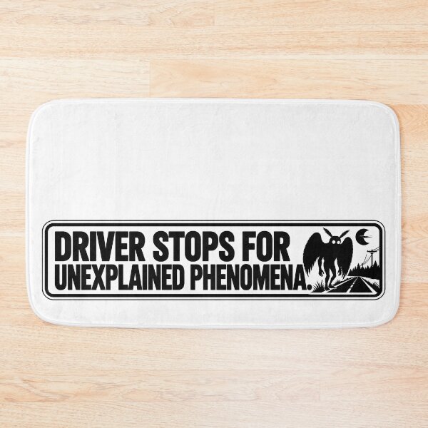 Item preview, BUMPS IN THE ROAD COLLECTION - ⭐ HALLOWEEN EDITION ⭐ - DRIVER STOPS FOR UNEXPLAINED PHENOMENA. - Mothman beside the highway designed and sold by WheelieGdArt.
