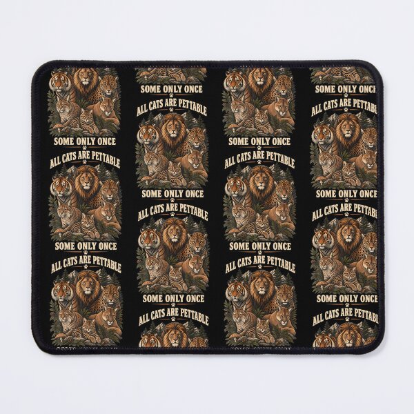 Item preview, All Cats Are Pettable Some Only Once Wild Cat Vintage Design designed and sold by Eat-Apples.