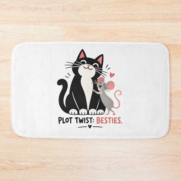 Item preview, Plot Twist Besties – Cute Cat and Mouse Friendship designed and sold by zzz888.