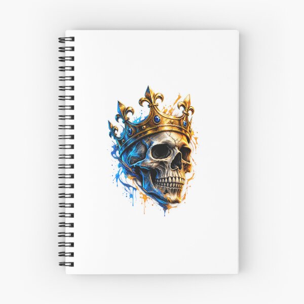 Item preview, Royal King Skull with Golden Crown designed and sold by HookPixelStudio.